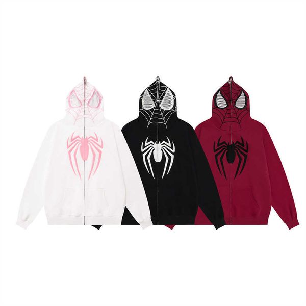 spider man warsuit full zip hoodie eyes hollowed out and visible hooded autumn winter american street trend jacket 6zjj, Black
spider man warsuit full zip hoodie eyes hollowed out and visible hooded autumn winter american street trend jacket 6zjj, Black