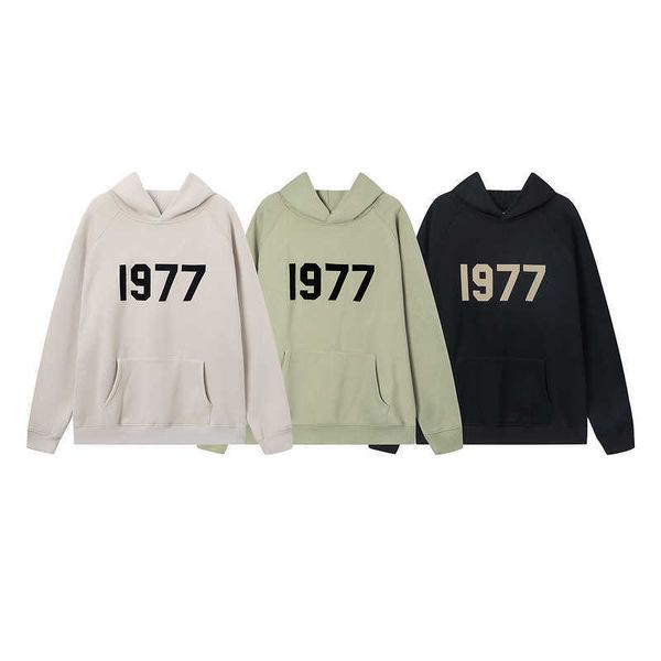 ess hoodie chaopai fog double thread essentials 1977 sports casual hooded sweater, Black
ess hoodie chaopai fog double thread essentials 1977 sports casual hooded sweater, Black
