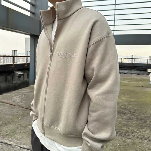 ess hoodie fog 22 new flocking essentials loose zip sweater fashion mock neck casual cardigan coat fashion men, Black
ess hoodie fog 22 new flocking essentials loose zip sweater fashion mock neck casual cardigan coat fashion men, Black