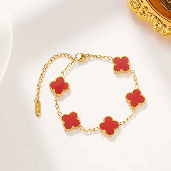 fashion jewelry designer bracelet new four-leaf clover bracelet simple five-flower fritillary luck clover bracelet girl gift wholesale, Golden;silver
fashion jewelry designer bracelet new four-leaf clover bracelet simple five-flower fritillary luck clover bracelet girl gift wholesale, Golden;silver
