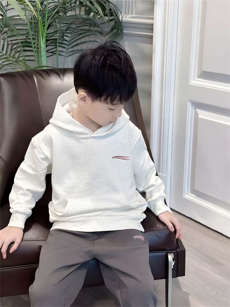 kids sweatshirts fashion waved line hoodie wave printed streetwear hiphop pullover hooded cotton girl boy jumper children autumn clothes, Black