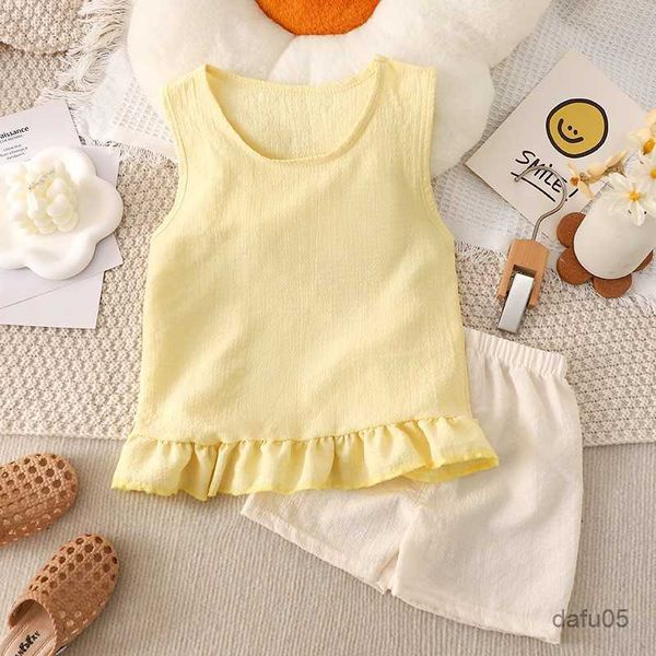 clothing sets age baby costume summer girl's camisole set solid color simple fashion kids shorts piece set children clothes r230816, White
clothing sets age baby costume summer girl's camisole set solid color simple fashion kids shorts piece set children clothes r230816, White