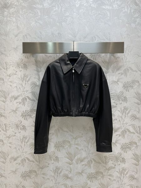 23ss new lapel womens jacket short leather jacket jacket in early autumn casual e7td#, Black;brown
23ss new lapel womens jacket short leather jacket jacket in early autumn casual e7td#, Black;brown