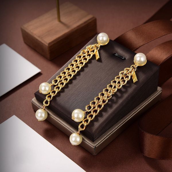 cl earrings for woman brand designer official reproductions ladies pearls fashion classic style gold plated 18k jewelry gift for girlfriend, Silver
cl earrings for woman brand designer official reproductions ladies pearls fashion classic style gold plated 18k jewelry gift for girlfriend, Silver