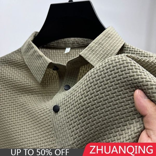 mens polos highend ice silk elasticity polo shirt summer luxury brand tshirt male breathable men clothing business shortsleeve 230815, White;black
mens polos highend ice silk elasticity polo shirt summer luxury brand tshirt male breathable men clothing business shortsleeve 230815, White;black