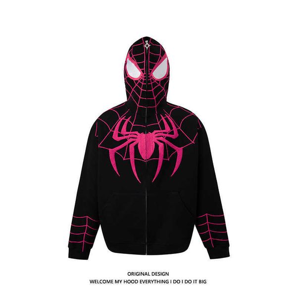 spider man warsuit full zip hoodie eyes hollowed out and visible hooded autumn winter american street trend jacket 0x8l, Black
spider man warsuit full zip hoodie eyes hollowed out and visible hooded autumn winter american street trend jacket 0x8l, Black