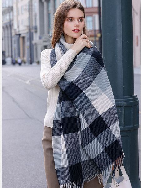 scarves scarf women's autumn and winter korean versatile pleated plaid student neck bib male imitation cashmere thermal shawl 230815, Blue;gray
scarves scarf women's autumn and winter korean versatile pleated plaid student neck bib male imitation cashmere thermal shawl 230815, Blue;gray