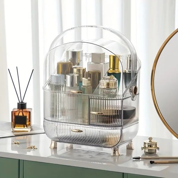 1pc dustproof cosmetic storage box, multi-function make up case, skin care products organizer case, plastic jewelry finishing box
1pc dustproof cosmetic storage box, multi-function make up case, skin care products organizer case, plastic jewelry finishing box