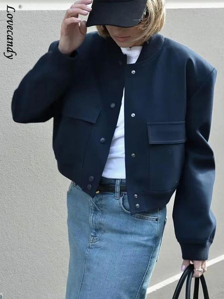 womens jackets women cropped dark blue long sleeves jacket female fashion o neck big pockets jackets spring lady streetwear coats outfit 230, Black;brown
womens jackets women cropped dark blue long sleeves jacket female fashion o neck big pockets jackets spring lady streetwear coats outfit 230, Black;brown