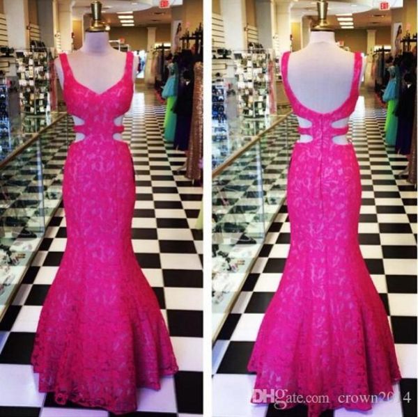 fuchsia lace prom dresses mermaid long backless evening dresses with straps custom made real picture special occasion gown8546417, Black
fuchsia lace prom dresses mermaid long backless evening dresses with straps custom made real picture special occasion gown8546417, Black