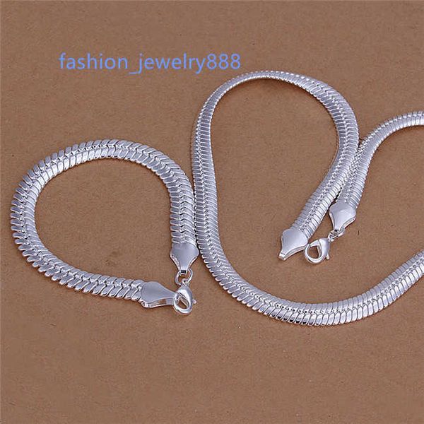 fashion men's jewelry set 925 sterling silver plated 10mm snake chain necklace bracelet factory price ing
fashion men's jewelry set 925 sterling silver plated 10mm snake chain necklace bracelet factory price ing