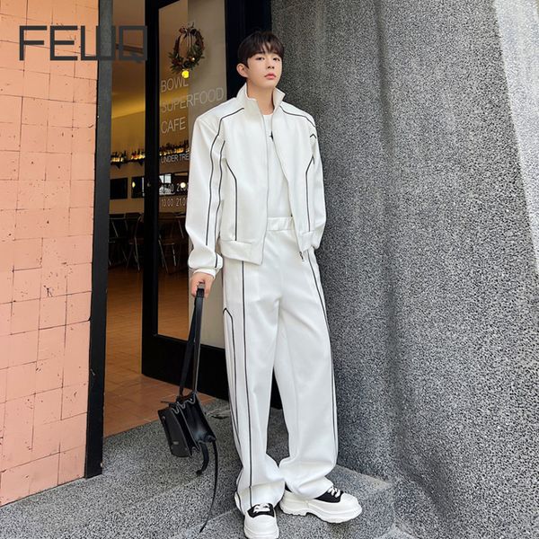 mens tracksuits fewq autumn trend sport sets stand collar sweatshirt straight loose pants fashion male cording design casual suits 9a7316 23, Gray
mens tracksuits fewq autumn trend sport sets stand collar sweatshirt straight loose pants fashion male cording design casual suits 9a7316 23, Gray