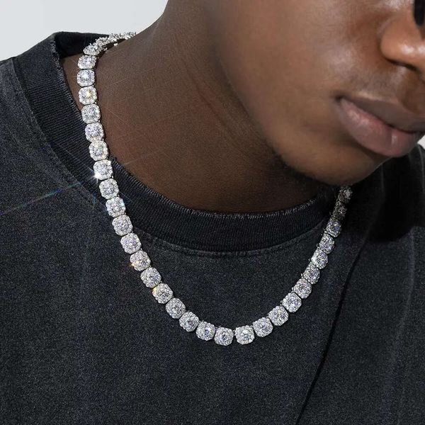 hip hop men rapper jewelry sier sterling clustered chain vvs moissanie sparking diamond tennis chain necklace, Silver
hip hop men rapper jewelry sier sterling clustered chain vvs moissanie sparking diamond tennis chain necklace, Silver