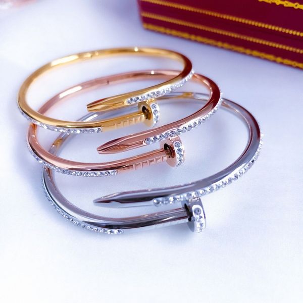 designer nail bracelet gold diamond carti jewelry rose goldfor women men bangle all diamonds stainless steel alloy 286f#, Black
designer nail bracelet gold diamond carti jewelry rose goldfor women men bangle all diamonds stainless steel alloy 286f#, Black