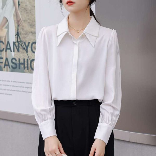 autumn commuter white shirt womens early korean light wearing stain