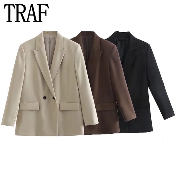 womens suits blazers traf black oversize blazer woman double breasted office elegant female blazer casual long sleeve womens spring jacket 2, White;black
womens suits blazers traf black oversize blazer woman double breasted office elegant female blazer casual long sleeve womens spring jacket 2, White;black