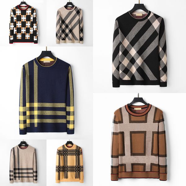 designer sweater men fashion autumn winter men women sweater classic plaid printing sweaters, White;black
designer sweater men fashion autumn winter men women sweater classic plaid printing sweaters, White;black