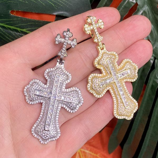 fashion double cross pendant necklace jewelry 18k real gold plated full zircon, Silver
fashion double cross pendant necklace jewelry 18k real gold plated full zircon, Silver