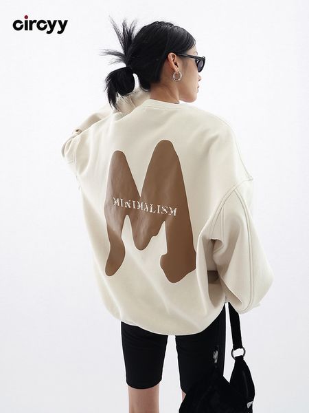 women's hoodies sweatshirts circyy sweatshirt women winter clothes pullovers print letter minimalism fleece loose oversized sweatshirts, Black
women's hoodies sweatshirts circyy sweatshirt women winter clothes pullovers print letter minimalism fleece loose oversized sweatshirts, Black