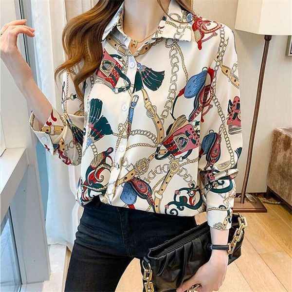 autumn blouse for womens blouses women style print korean fashion loose, White
autumn blouse for womens blouses women style print korean fashion loose, White