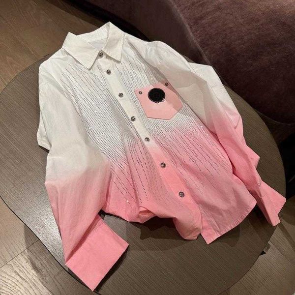 luxury designer shirt women long sleeved shirts sequins pink casual shirt embroidered pocket thin jacket women's coat, White
luxury designer shirt women long sleeved shirts sequins pink casual shirt embroidered pocket thin jacket women's coat, White