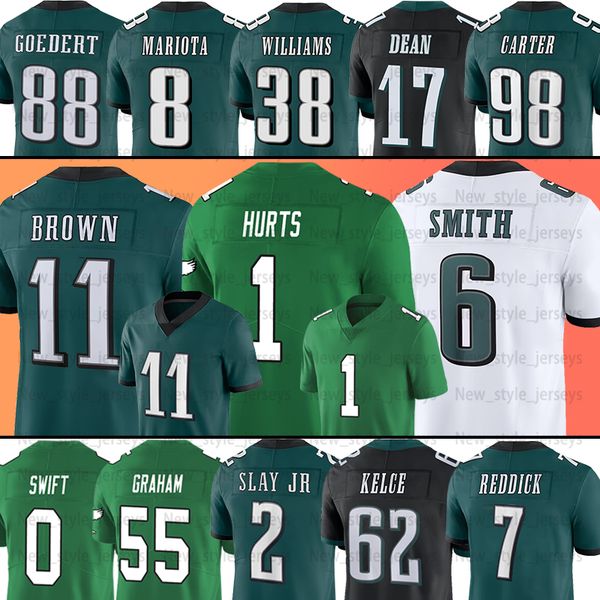 1 jalen hurts football jerseys philadelphias eagless jalen carter a.j. brown devonta smith darius slay jason kelce d'andre swift haason, Black;red
1 jalen hurts football jerseys philadelphias eagless jalen carter a.j. brown devonta smith darius slay jason kelce d'andre swift haason, Black;red