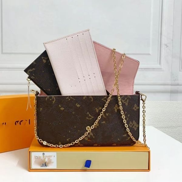 designer bag luxurys handbags fashion wallet classic multi card slot three in one multi color metal chain embossed print shoulder bags
designer bag luxurys handbags fashion wallet classic multi card slot three in one multi color metal chain embossed print shoulder bags
