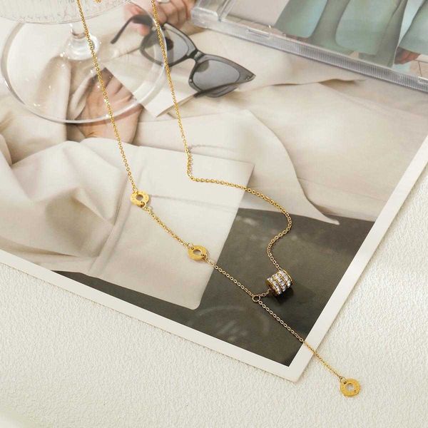 fashion bvlgr jewelry brand designer women's accessories small waist titanium steel necklace roman digital tassel collar chain small lu, Black
fashion bvlgr jewelry brand designer women's accessories small waist titanium steel necklace roman digital tassel collar chain small lu, Black