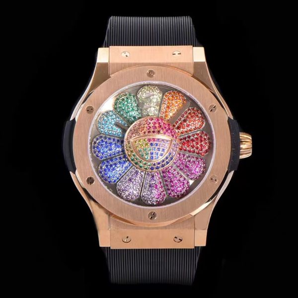 sunflower diamond watch automatic power storage 72 hours satin and polished black ceramic ring with sapphire mirror 45mm large dial waterpro, Slivery;brown
sunflower diamond watch automatic power storage 72 hours satin and polished black ceramic ring with sapphire mirror 45mm large dial waterpro, Slivery;brown