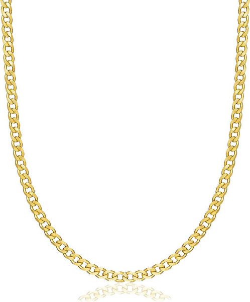 barzel 18k gold plated curb/cuban link gold chain necklace 2mm 3mm 4mm 5mm for women or men - made in brazil, Silver
barzel 18k gold plated curb/cuban link gold chain necklace 2mm 3mm 4mm 5mm for women or men - made in brazil, Silver