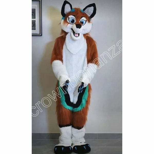 long fur husky dog mascot costume walking halloween suit large event costume suit party dress, Red;yellow
long fur husky dog mascot costume walking halloween suit large event costume suit party dress, Red;yellow