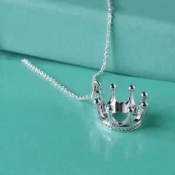 eller sterling silver crown necklace female tiffay pendant high grade feeling collar chain gifts to girlfriend, Black
eller sterling silver crown necklace female tiffay pendant high grade feeling collar chain gifts to girlfriend, Black