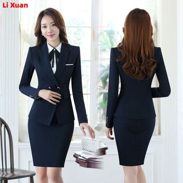 two piece dress autumn winter formal blazer business suits with sets korean women work wear office uniform dark blue skirt jacket 230815, White
two piece dress autumn winter formal blazer business suits with sets korean women work wear office uniform dark blue skirt jacket 230815, White