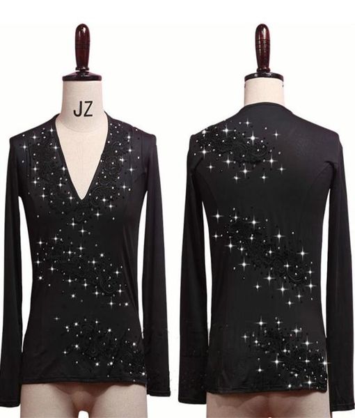 latin dance shirts men long sleeve v neck embroidered shiny rhines dancing male competition show wear dn3532 stage7372915, Black;red
latin dance shirts men long sleeve v neck embroidered shiny rhines dancing male competition show wear dn3532 stage7372915, Black;red