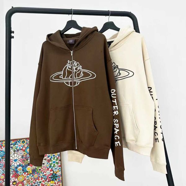 broken planet market bpm saturn zipper hoodie high street niche trendy men's and women's outerwear, Black
broken planet market bpm saturn zipper hoodie high street niche trendy men's and women's outerwear, Black