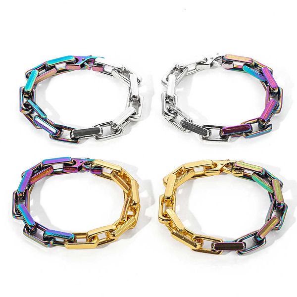 fashion l designer bracelet quenched cuban titanium steel bracelet makaron trend jewelry men and women, Silver
fashion l designer bracelet quenched cuban titanium steel bracelet makaron trend jewelry men and women, Silver