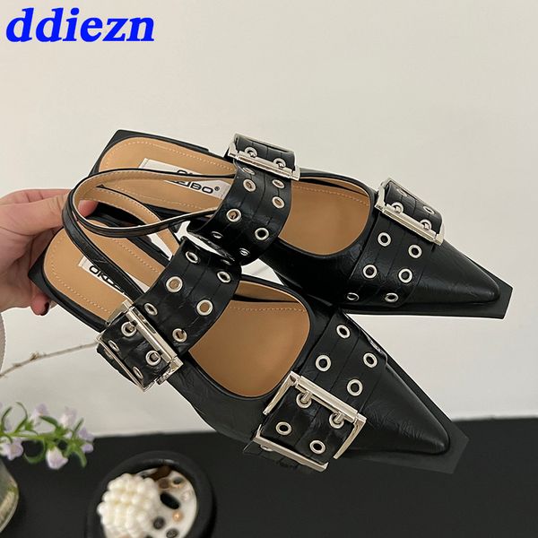 dress shoes women flats shoes summer spring buckle casual female luxury sandals shoes fashion pointed toe ladies slingback mules 230815, Black
dress shoes women flats shoes summer spring buckle casual female luxury sandals shoes fashion pointed toe ladies slingback mules 230815, Black