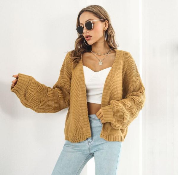 women's sweaters 2023 autumn and winter new loose knitted women's sweater fashion cardigan women's coat, White;black
women's sweaters 2023 autumn and winter new loose knitted women's sweater fashion cardigan women's coat, White;black