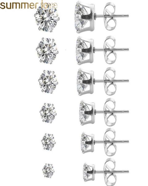 3mm8mm round clear cubic zirconia stud earring for women girls silver gold rose gold plated wedding earrings stainless steel jewe1159468, Golden;silver
3mm8mm round clear cubic zirconia stud earring for women girls silver gold rose gold plated wedding earrings stainless steel jewe1159468, Golden;silver