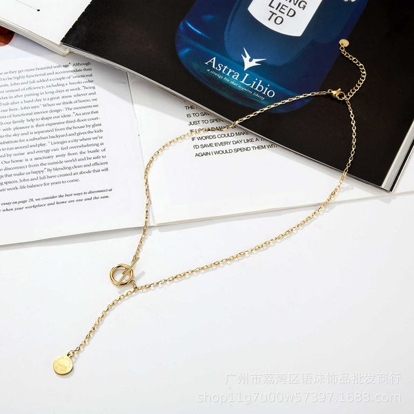 original korean niche design minimalist tiffay's same ot buckle necklace internet celebrity ins cold and cool style light luxury titani, Silver
original korean niche design minimalist tiffay's same ot buckle necklace internet celebrity ins cold and cool style light luxury titani, Silver