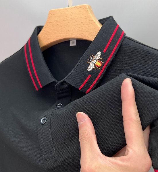 men's polos high end little bee embroidered polo shirt men's summer lapel fashion brand short sleeve t-shirt loose casual m-3xl 23, White;black
men's polos high end little bee embroidered polo shirt men's summer lapel fashion brand short sleeve t-shirt loose casual m-3xl 23, White;black