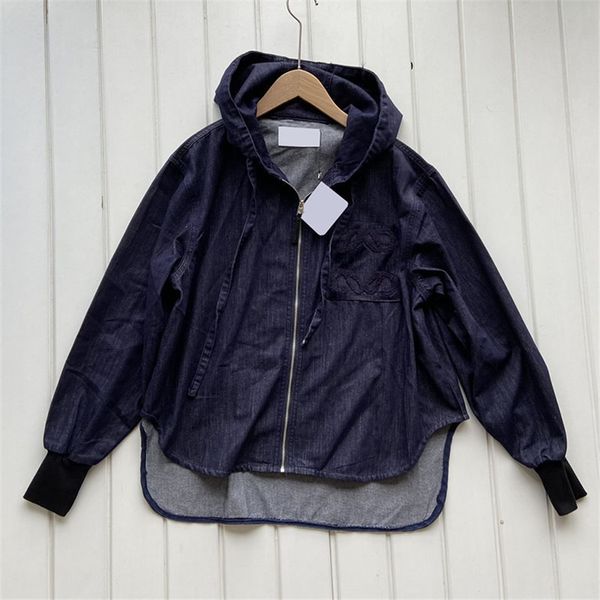 women denim shirt jacket hooded long sleeve jeans coat autumn spring autumn woman blouse, Black
women denim shirt jacket hooded long sleeve jeans coat autumn spring autumn woman blouse, Black