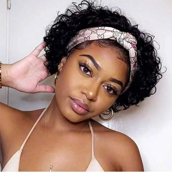 headband wig women's short curly hair high temperature silk synthetic fiber hair band wig small curly hair 230816, Black
headband wig women's short curly hair high temperature silk synthetic fiber hair band wig small curly hair 230816, Black