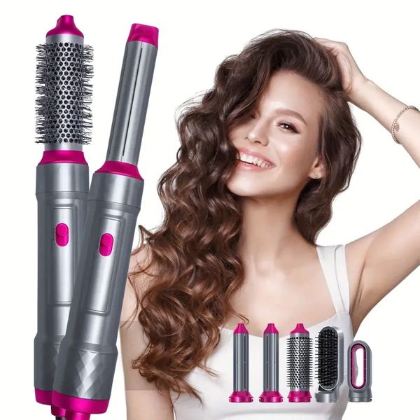 6-in-1 air brush set: negative ion styling tool for women and girls - volumize, straighten, and curl hair with ease, Black
6-in-1 air brush set: negative ion styling tool for women and girls - volumize, straighten, and curl hair with ease, Black