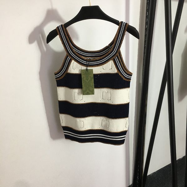 fashion stripe t shirt summer sleeveless tees womens designer ladies sling knit shirts luxury slim clothing, White
fashion stripe t shirt summer sleeveless tees womens designer ladies sling knit shirts luxury slim clothing, White