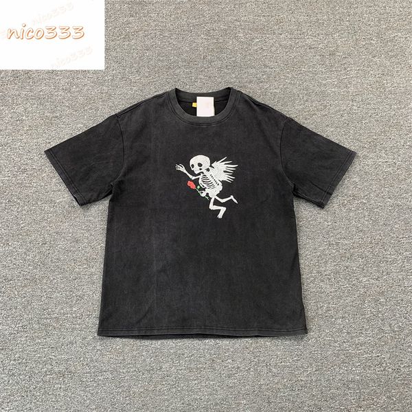 23ss new ga depts skeleton wings letters washed and old cotton round neck loose versatile men and women casual trend short sleeve, White;black
23ss new ga depts skeleton wings letters washed and old cotton round neck loose versatile men and women casual trend short sleeve, White;black