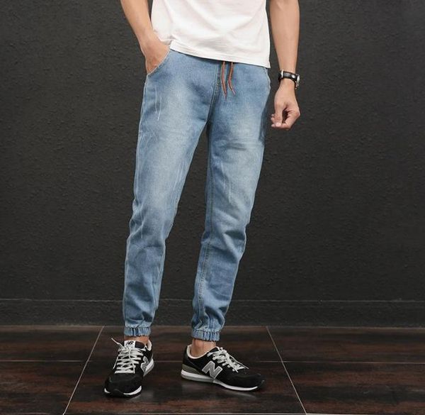 men039s jeans large size ripped decor light blue drawstring casual fashion joker fit spring autumn male quality pants3573556
men039s jeans large size ripped decor light blue drawstring casual fashion joker fit spring autumn male quality pants3573556