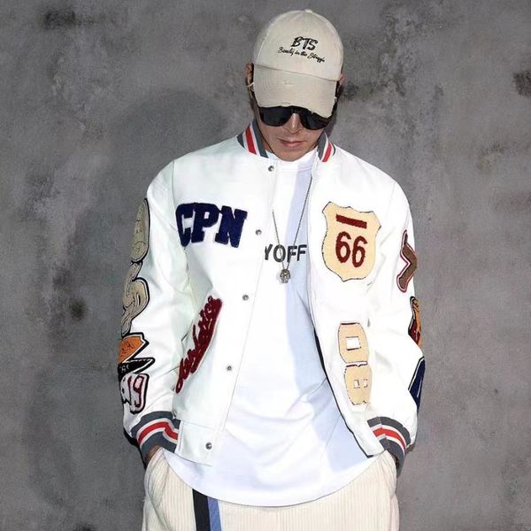 mens jackets multiletter embroidery white baseball uniform mens explosive style baseball uniform retro leather jacket heavy industry coat 23, Black;brown
mens jackets multiletter embroidery white baseball uniform mens explosive style baseball uniform retro leather jacket heavy industry coat 23, Black;brown