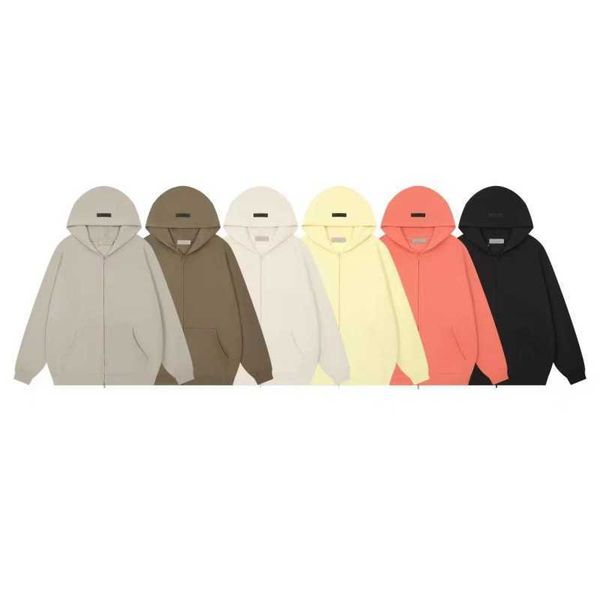 ess hoodie correct version fog double thread essentials zippered hooded sweater flocked letter high street trendy cardigan jacket, Black
ess hoodie correct version fog double thread essentials zippered hooded sweater flocked letter high street trendy cardigan jacket, Black