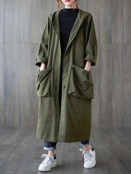 women's trench coats women's trench coat spring autumn outerwear hooded pockets loose casual women clothing vintage windbreakers j, Tan;black
women's trench coats women's trench coat spring autumn outerwear hooded pockets loose casual women clothing vintage windbreakers j, Tan;black